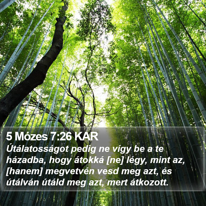 5 Mózes 7:26 KAR Bible Study