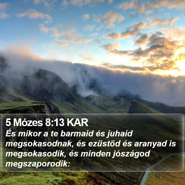 5 Mózes 8:13 KAR Bible Study