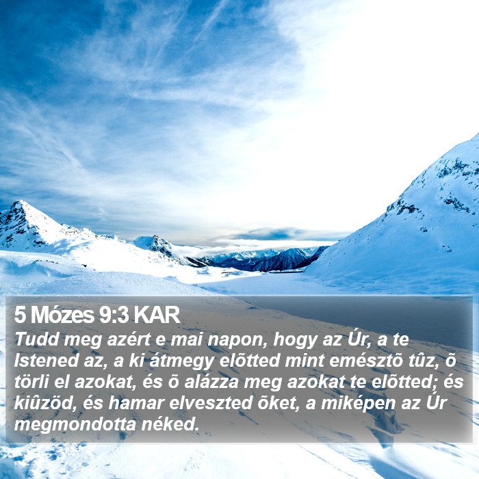 5 Mózes 9:3 KAR Bible Study