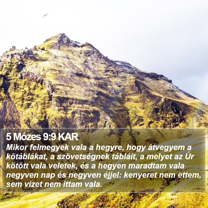 5 Mózes 9:9 KAR Bible Study