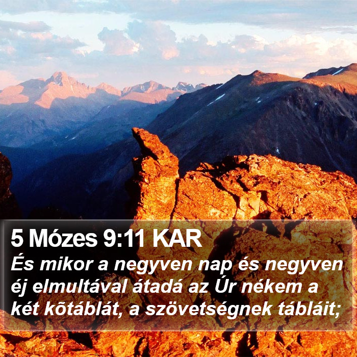 5 Mózes 9:11 KAR Bible Study