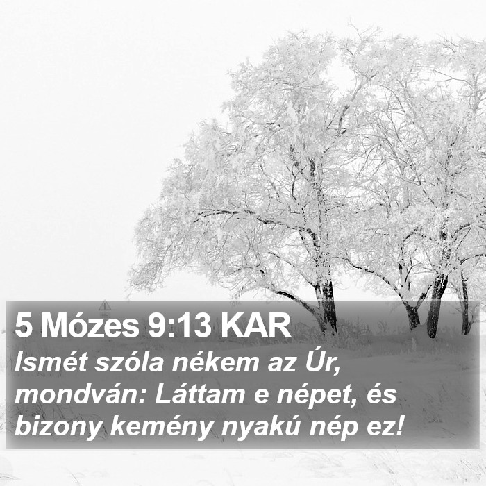 5 Mózes 9:13 KAR Bible Study