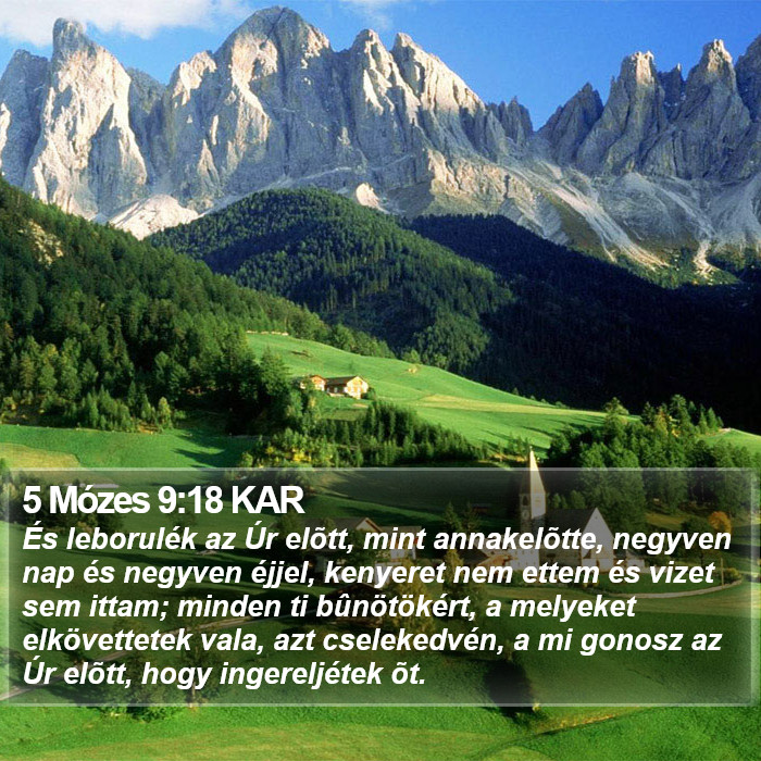 5 Mózes 9:18 KAR Bible Study