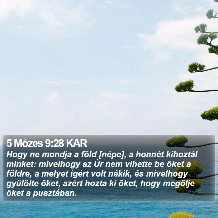 5 Mózes 9:28 KAR Bible Study