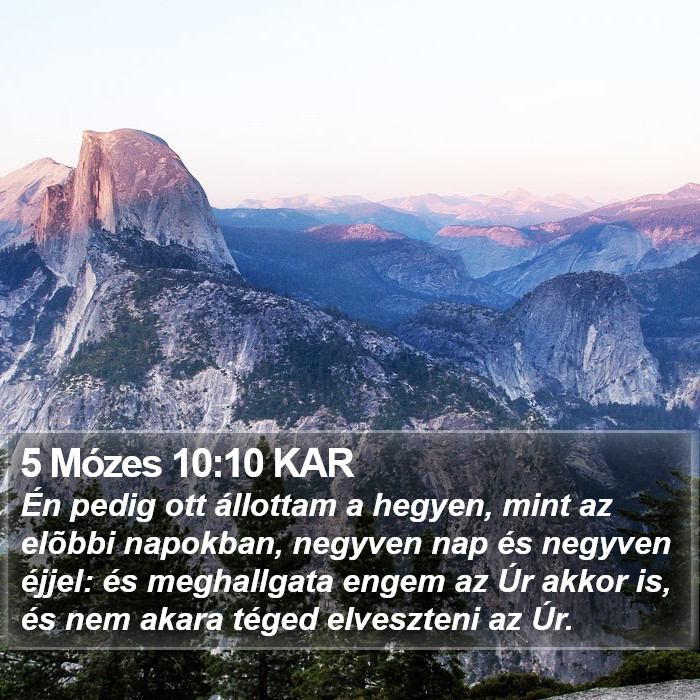 5 Mózes 10:10 KAR Bible Study