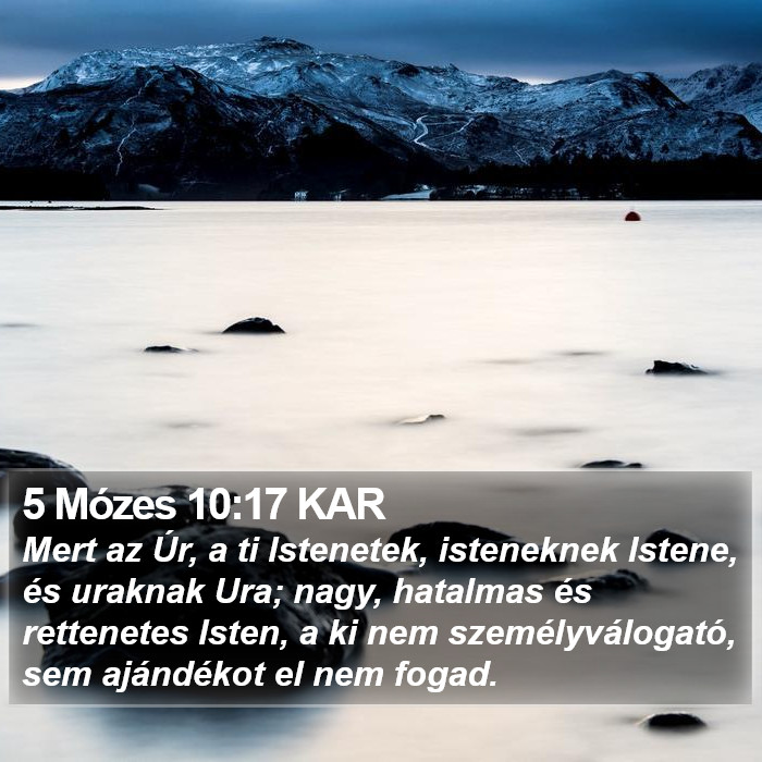 5 Mózes 10:17 KAR Bible Study