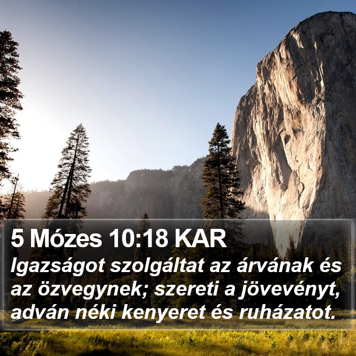 5 Mózes 10:18 KAR Bible Study