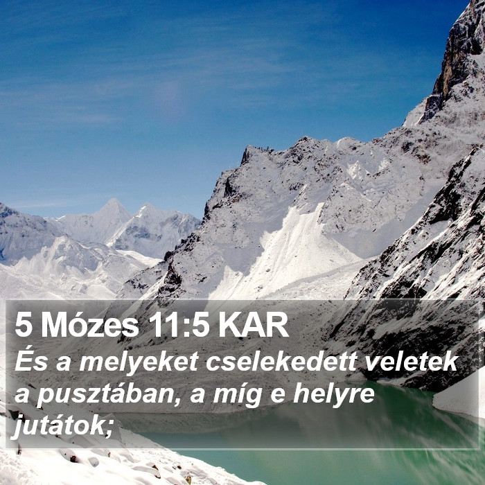 5 Mózes 11:5 KAR Bible Study