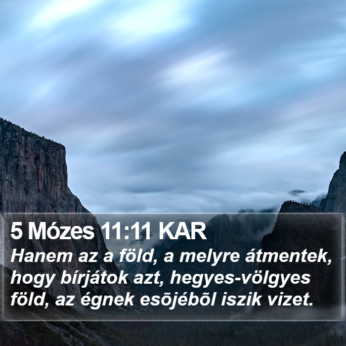 5 Mózes 11:11 KAR Bible Study