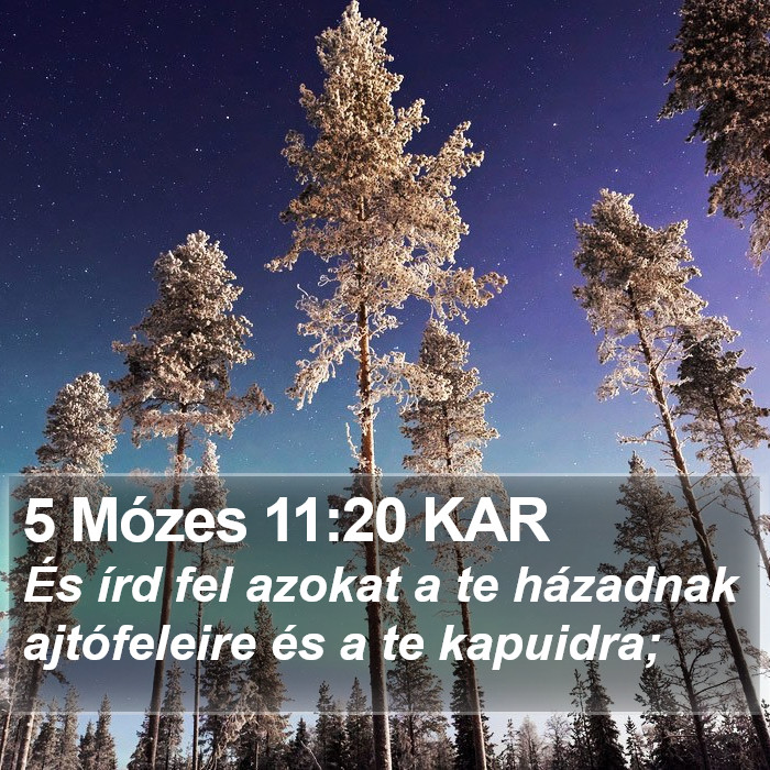 5 Mózes 11:20 KAR Bible Study