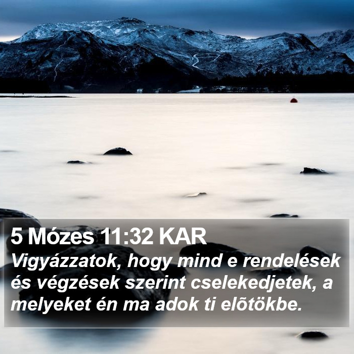 5 Mózes 11:32 KAR Bible Study