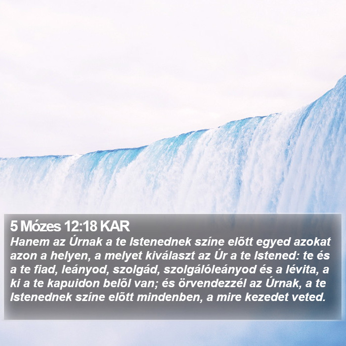 5 Mózes 12:18 KAR Bible Study