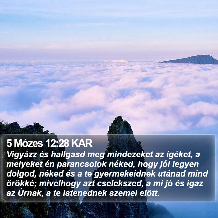 5 Mózes 12:28 KAR Bible Study