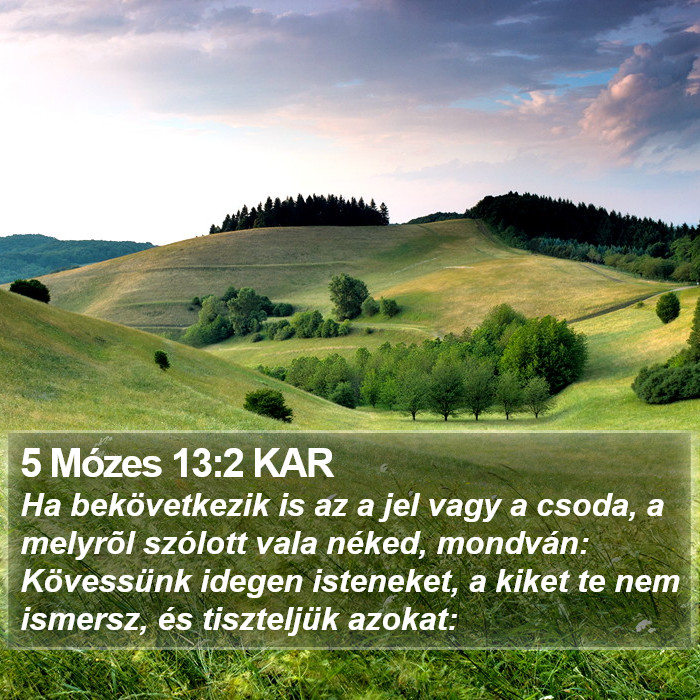 5 Mózes 13:2 KAR Bible Study