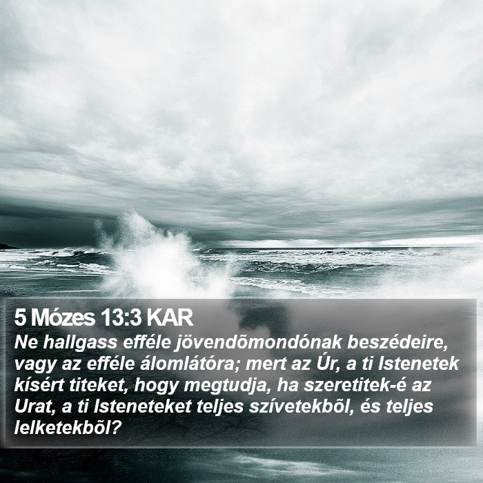 5 Mózes 13:3 KAR Bible Study