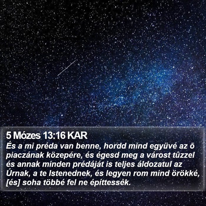 5 Mózes 13:16 KAR Bible Study