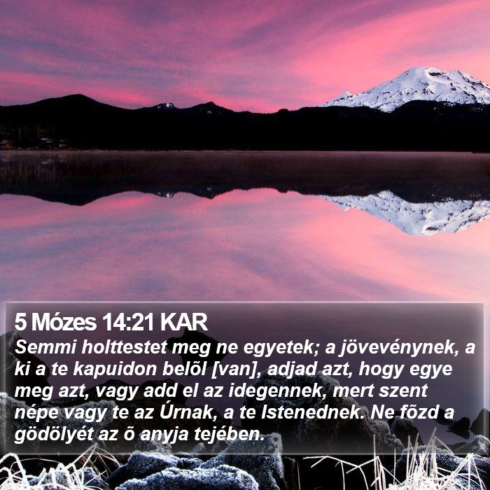 5 Mózes 14:21 KAR Bible Study