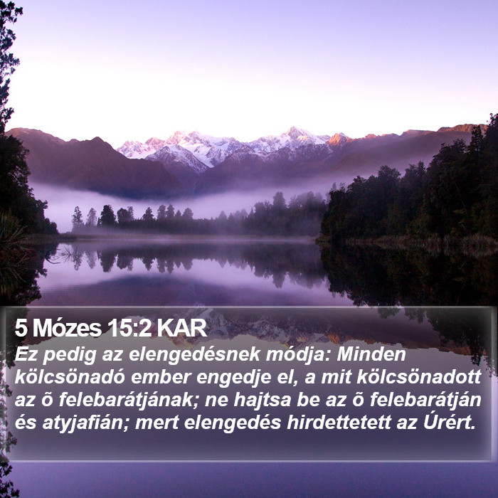 5 Mózes 15:2 KAR Bible Study