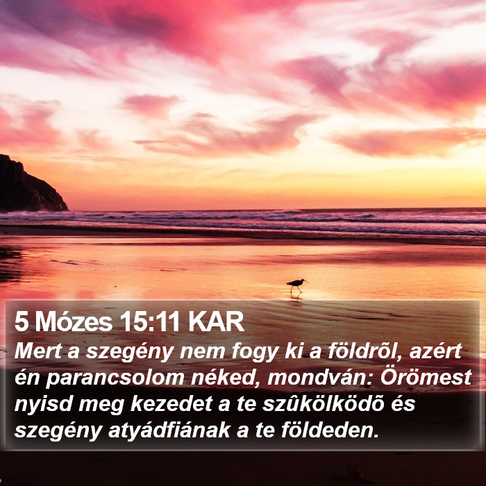 5 Mózes 15:11 KAR Bible Study