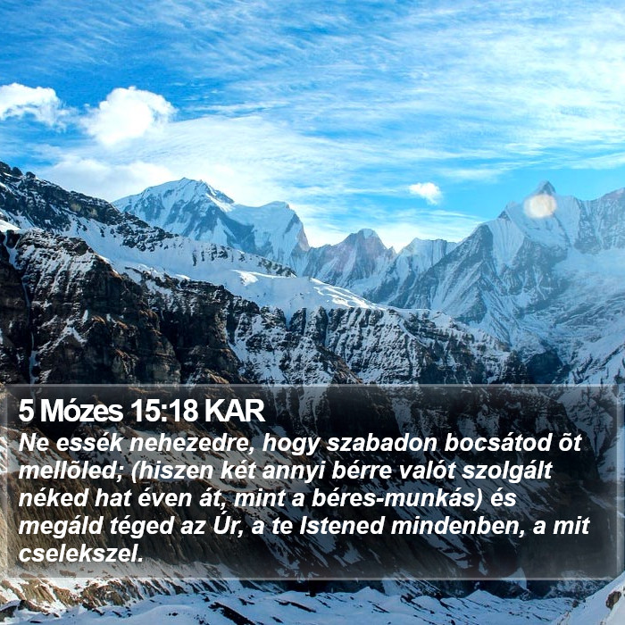 5 Mózes 15:18 KAR Bible Study