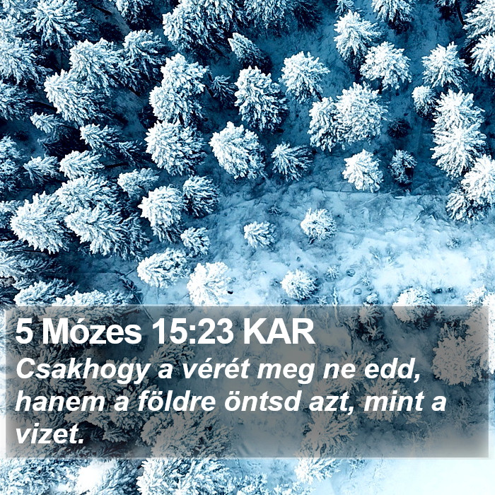 5 Mózes 15:23 KAR Bible Study