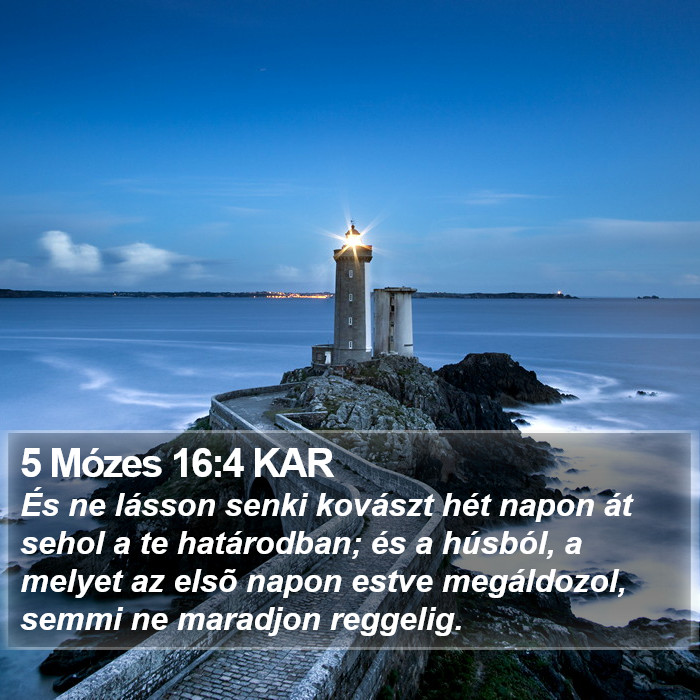 5 Mózes 16:4 KAR Bible Study