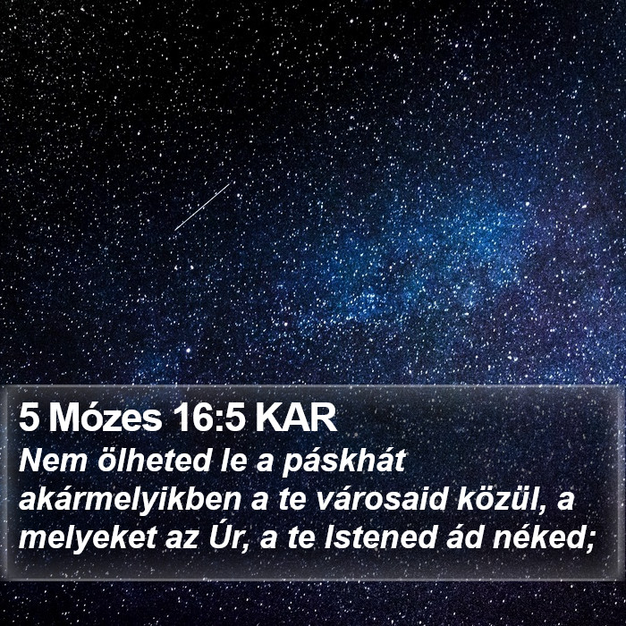 5 Mózes 16:5 KAR Bible Study