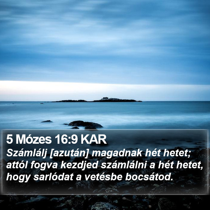 5 Mózes 16:9 KAR Bible Study