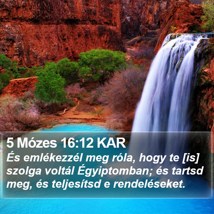 5 Mózes 16:12 KAR Bible Study