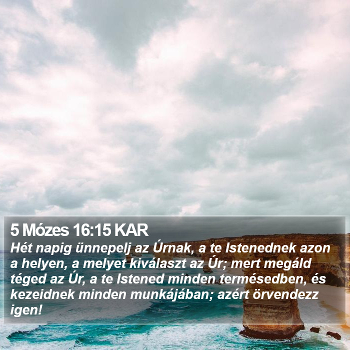 5 Mózes 16:15 KAR Bible Study