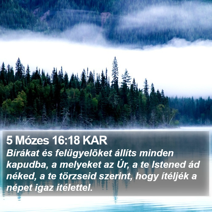 5 Mózes 16:18 KAR Bible Study