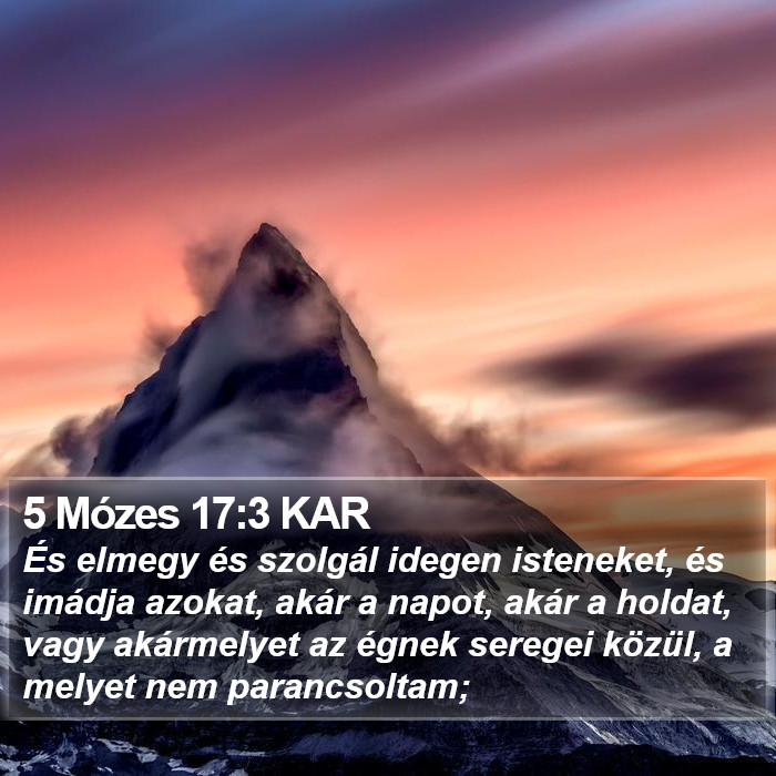 5 Mózes 17:3 KAR Bible Study