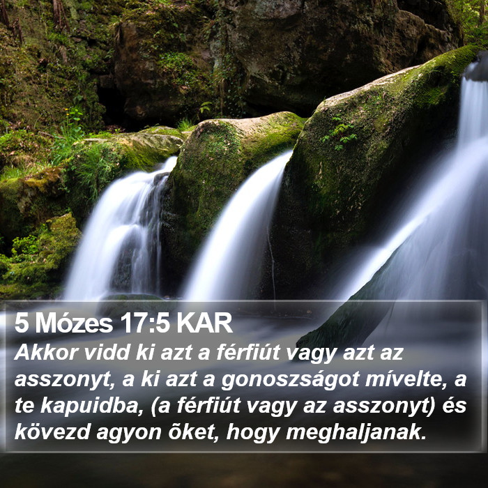 5 Mózes 17:5 KAR Bible Study