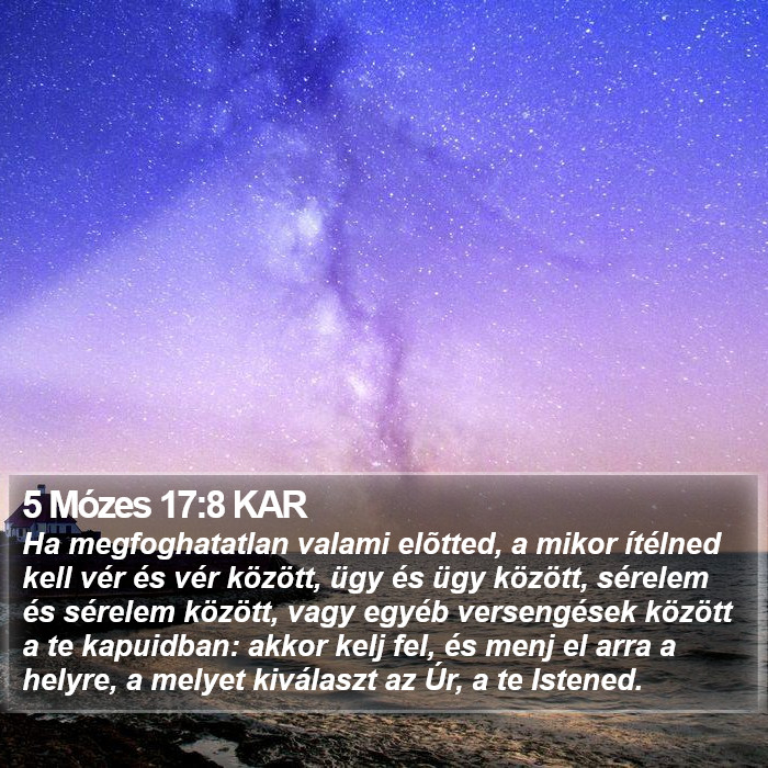 5 Mózes 17:8 KAR Bible Study