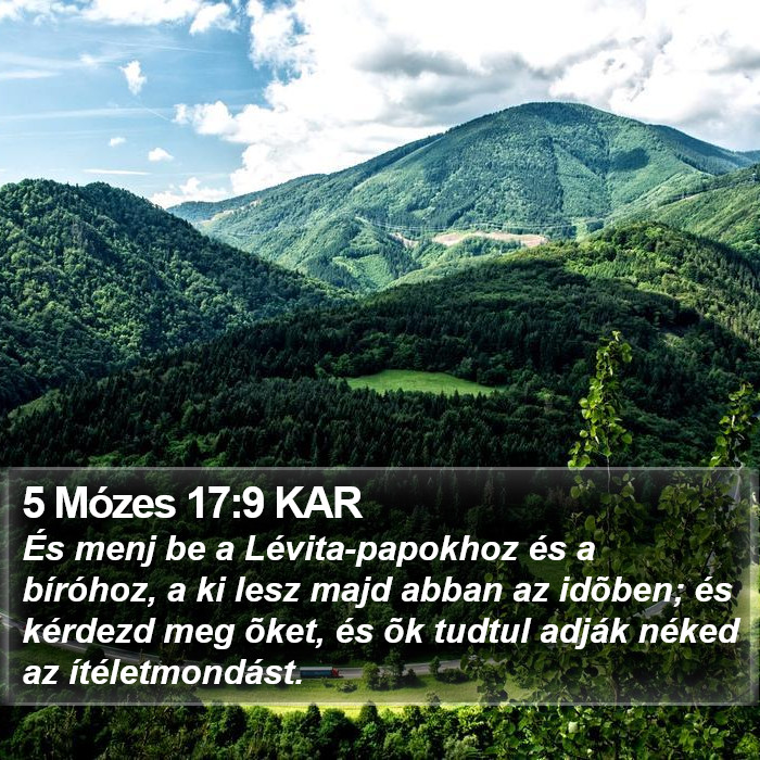 5 Mózes 17:9 KAR Bible Study