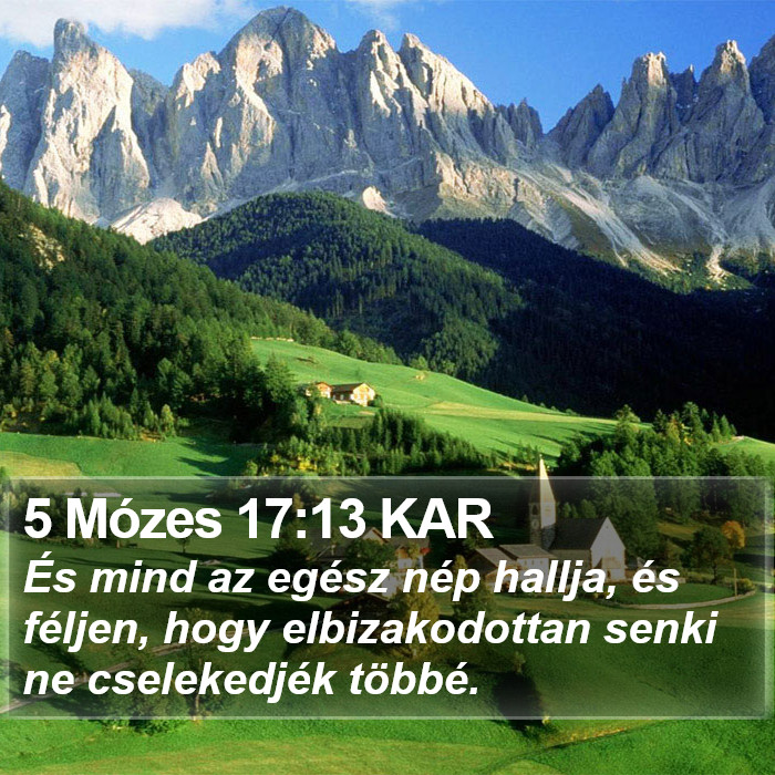 5 Mózes 17:13 KAR Bible Study