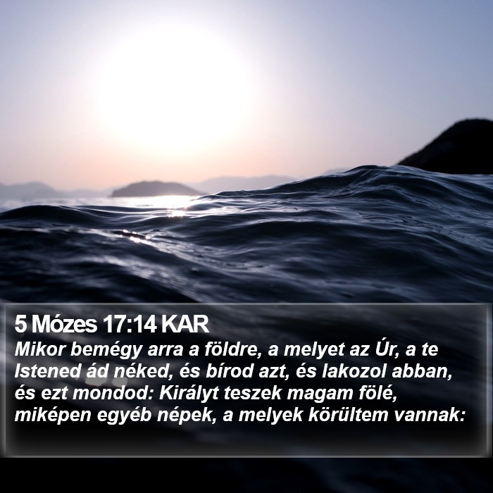 5 Mózes 17:14 KAR Bible Study