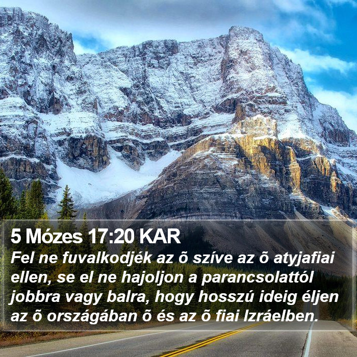 5 Mózes 17:20 KAR Bible Study