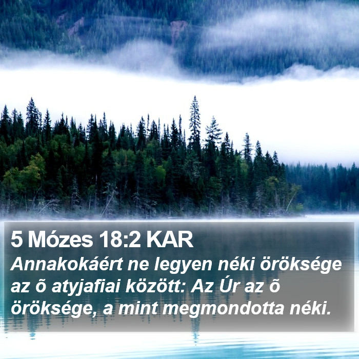 5 Mózes 18:2 KAR Bible Study