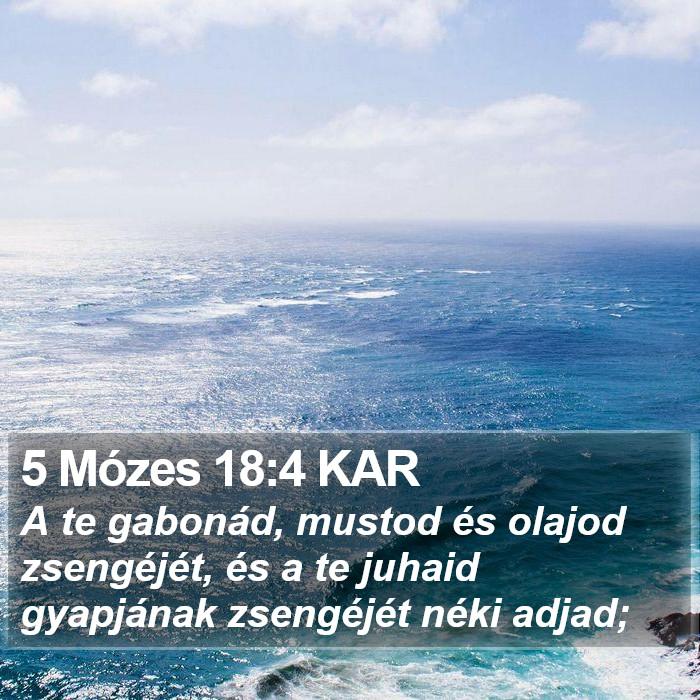 5 Mózes 18:4 KAR Bible Study