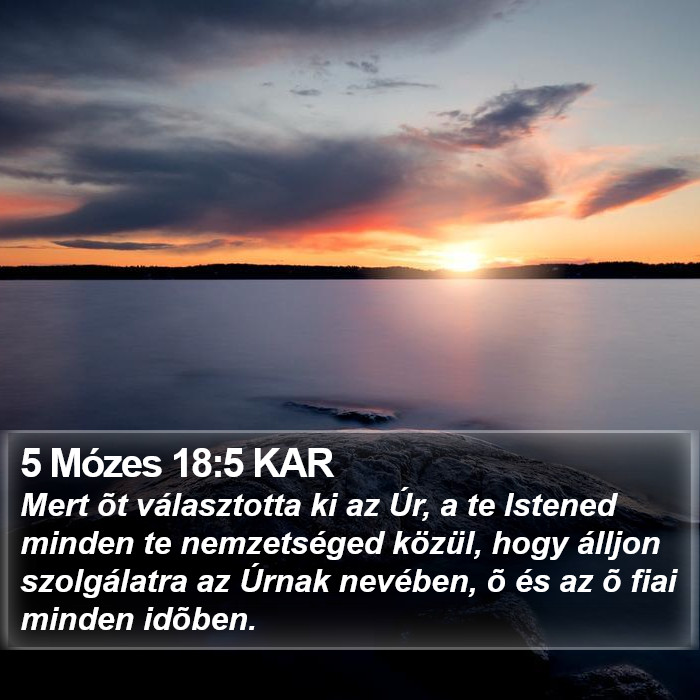 5 Mózes 18:5 KAR Bible Study