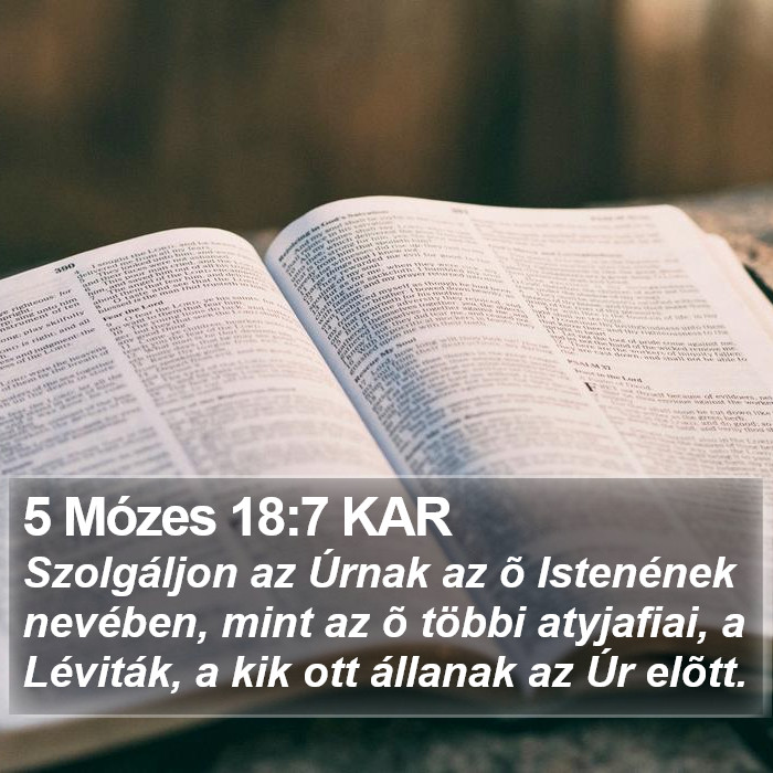 5 Mózes 18:7 KAR Bible Study