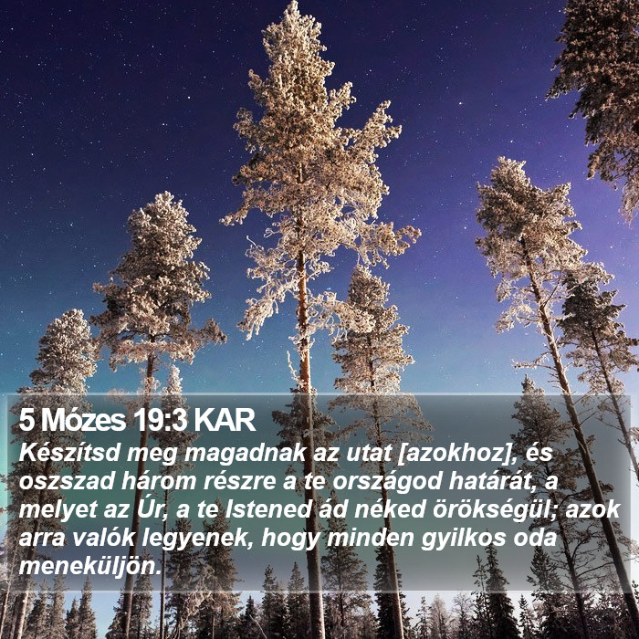 5 Mózes 19:3 KAR Bible Study