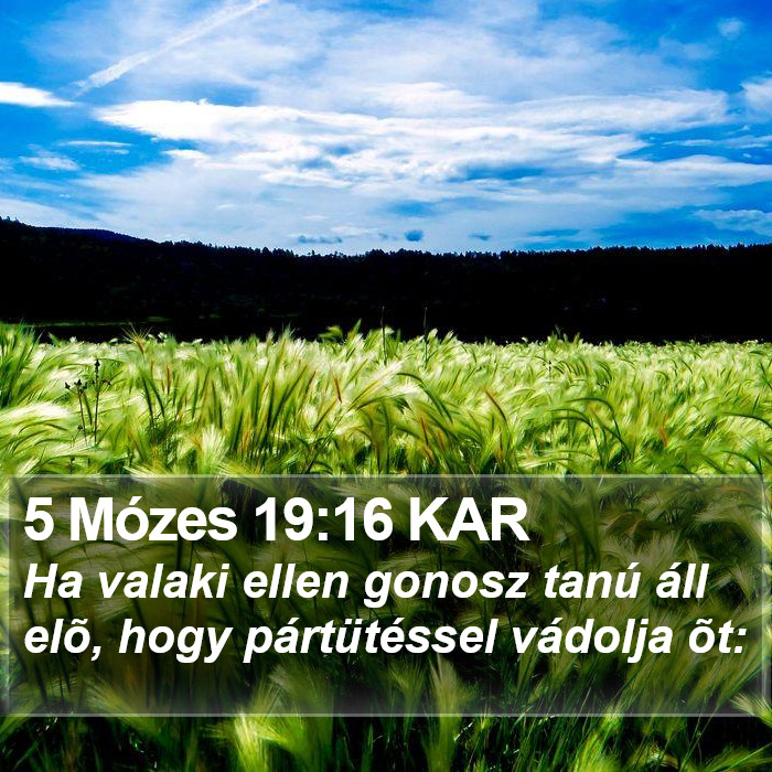 5 Mózes 19:16 KAR Bible Study