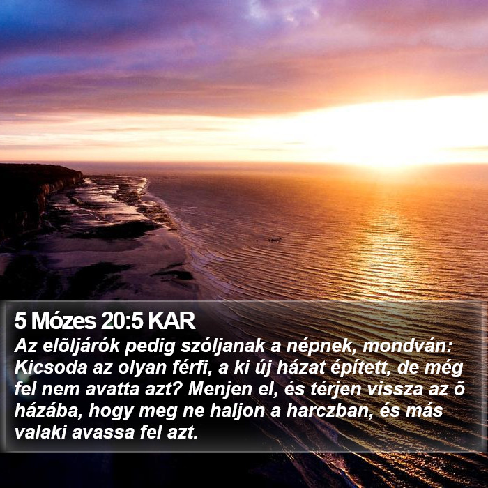 5 Mózes 20:5 KAR Bible Study