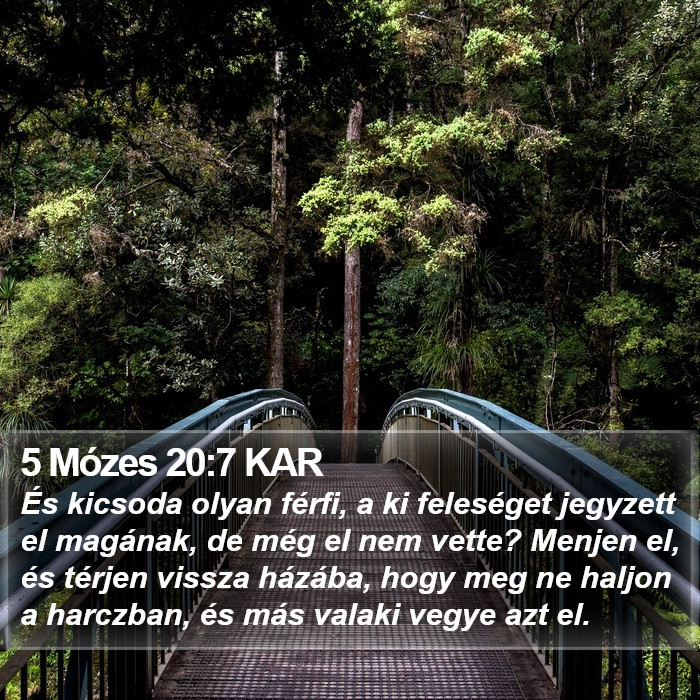 5 Mózes 20:7 KAR Bible Study