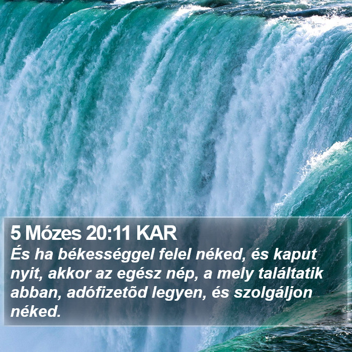 5 Mózes 20:11 KAR Bible Study