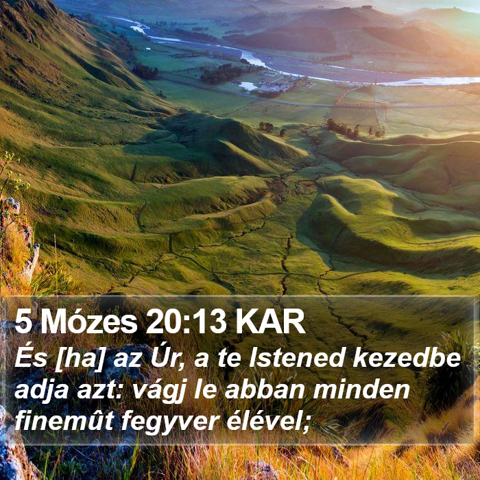 5 Mózes 20:13 KAR Bible Study