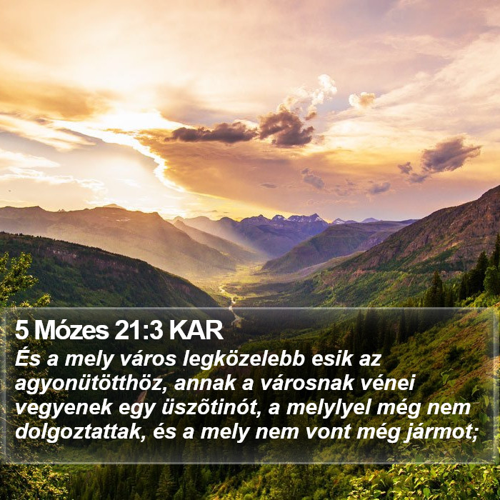 5 Mózes 21:3 KAR Bible Study