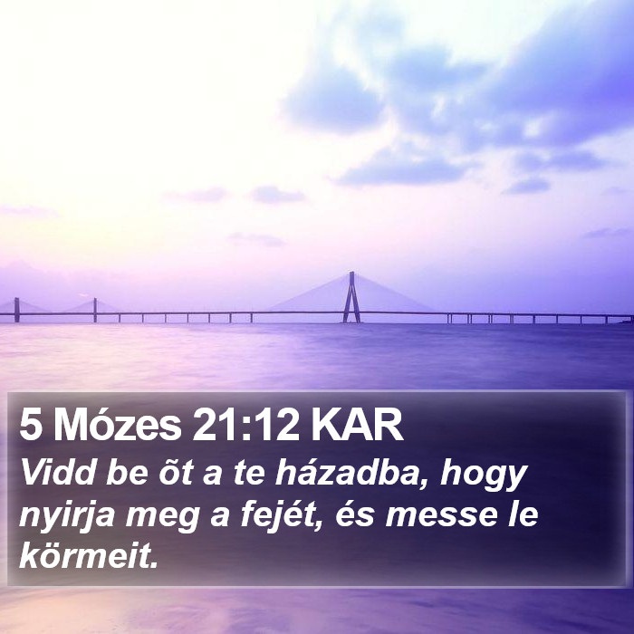 5 Mózes 21:12 KAR Bible Study